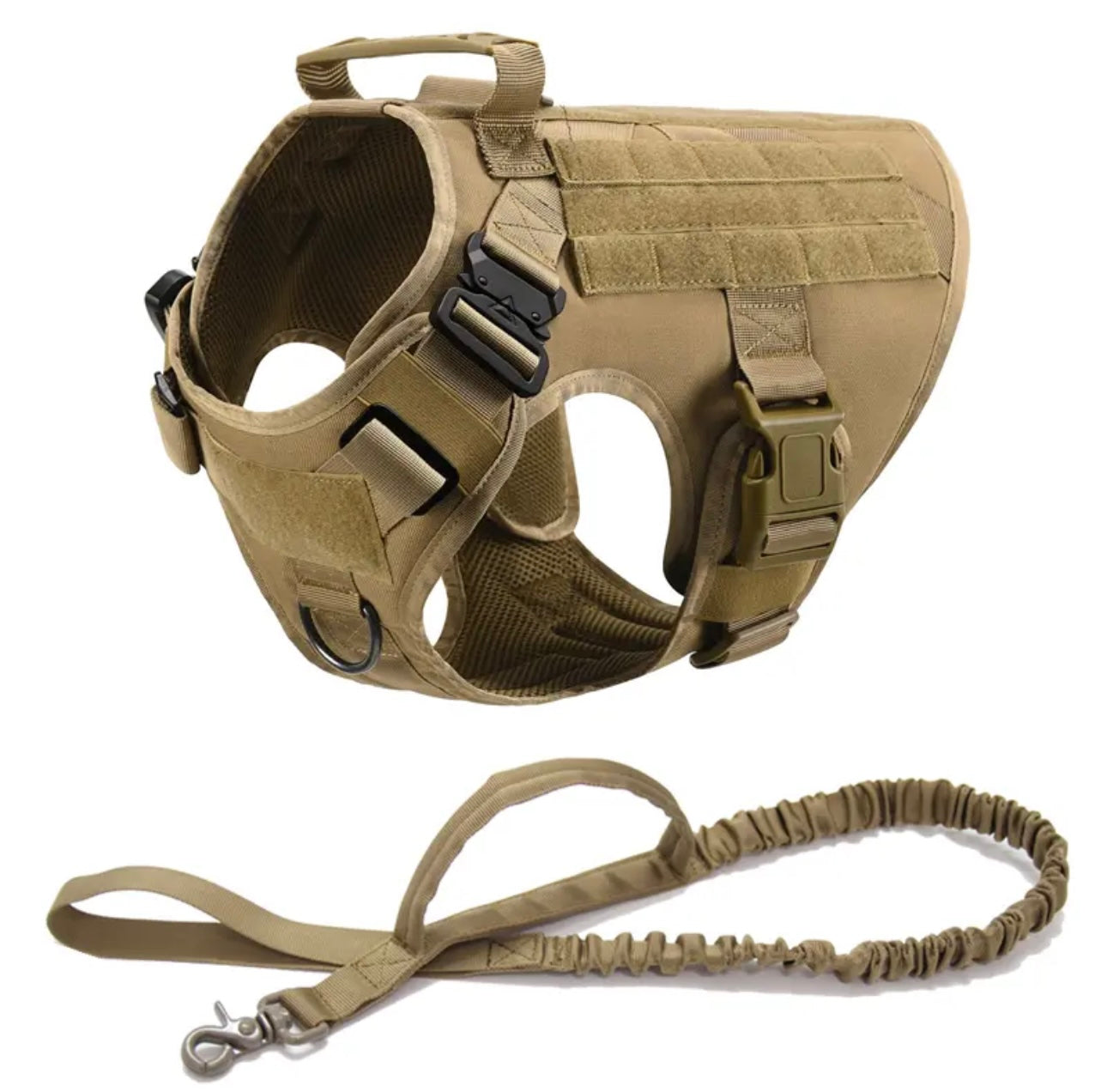 Tactical Military Vest Pet Training Dog Harness and Leash Set For All Breeds Dogs