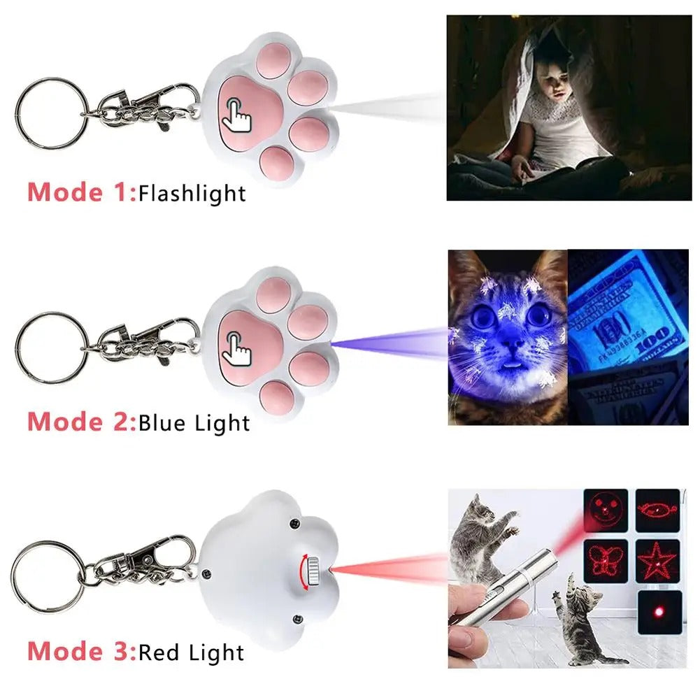 Pet Cats Infrared Teaser Toys Key Chain Lighting Rechargeable Various Patterns&nbsp; Training Toy USB Charge