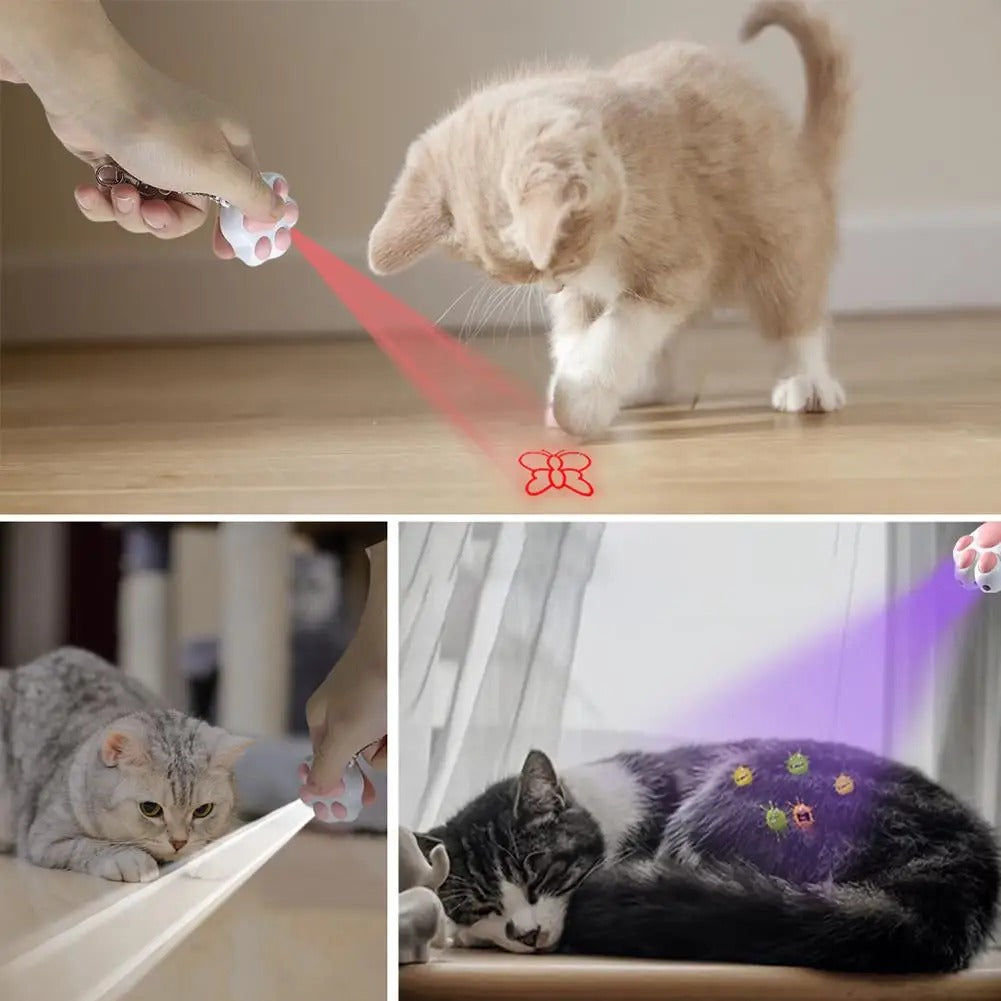 Pet Cats Infrared Teaser Toys Key Chain Lighting Rechargeable Various Patterns&nbsp; Training Toy USB Charge