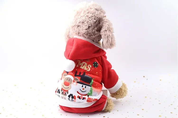 Christmas Clothes for &nbsp;Dogs Elk Santa Claus Dog Coat With Hoodies&nbsp;