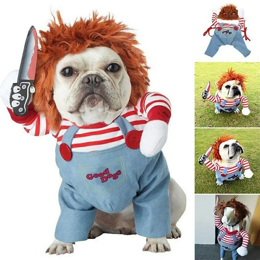 Dog Costumes Funny Pet Clothes Adjustable Dog Cosplay Costume Sets Novelty Clothing For Medium Large Dogs