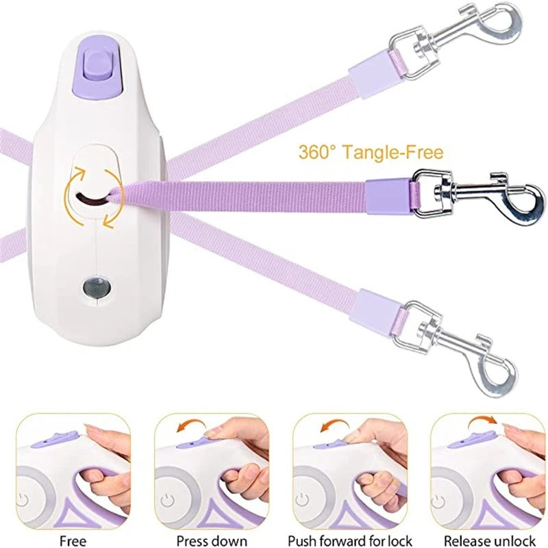 Dog Leashes with Led Light &nbsp;Retractable Leash Night Safety&nbsp;