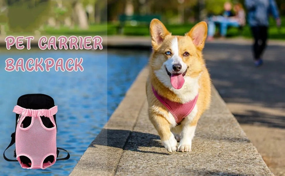 Pet Dog Backpack Mesh Carriers Bag Outdoor Travel Backpack Breathable Portable Carrier for Cats Small Dogs Puppy Carrying Bags