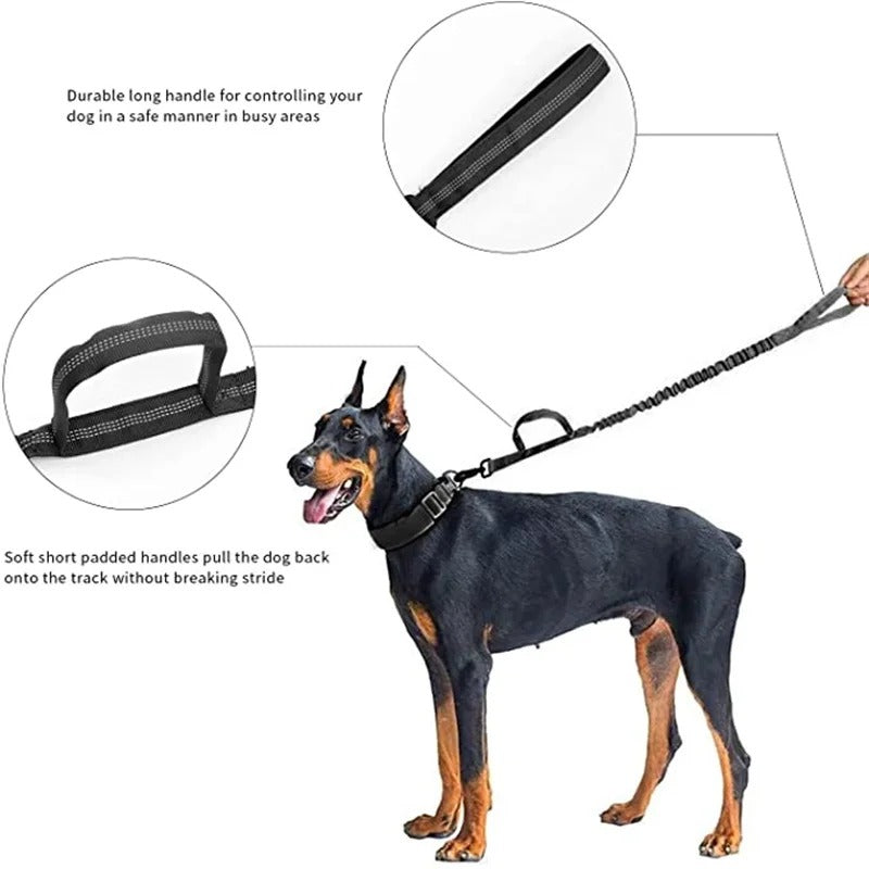 Military Style Adjustable Collar Leash Set for Medium Large Dog Collar Durable Tactical Leash Set Adjustable Military Pet Collar Leash Medium Large Dog German Shepherd Training AccessoriesDog