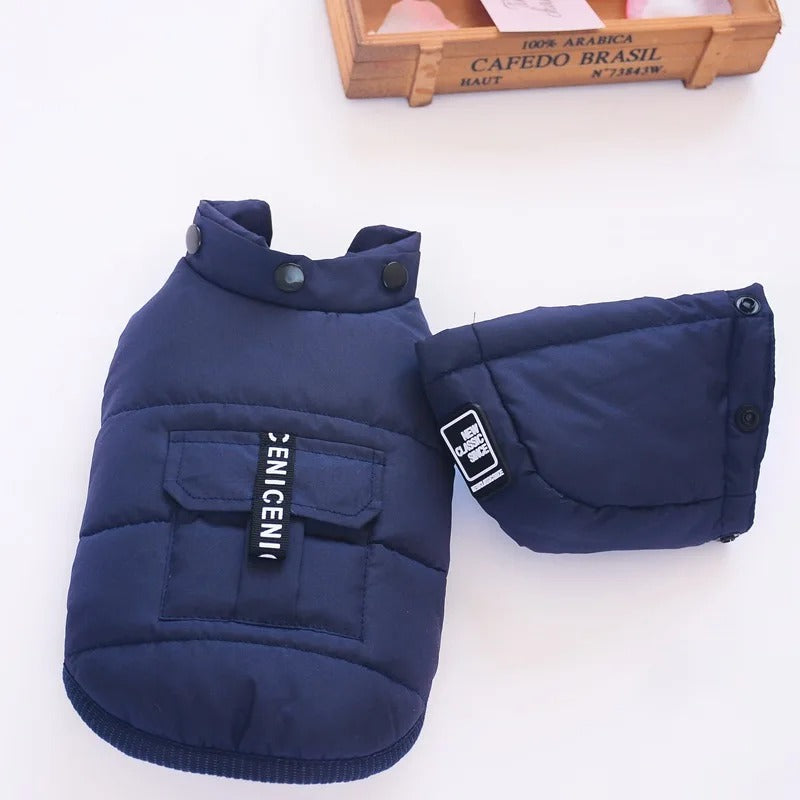 Waterproof  Dog Vest With Harness Warm Jacket for Winter