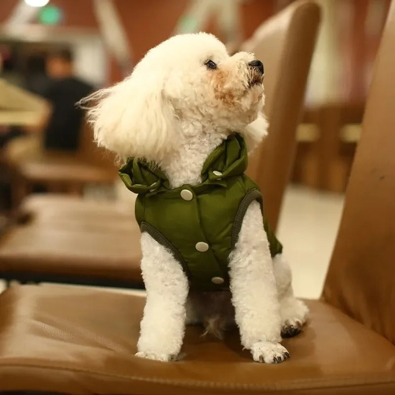 Waterproof  Dog Vest With Harness Warm Jacket for Winter