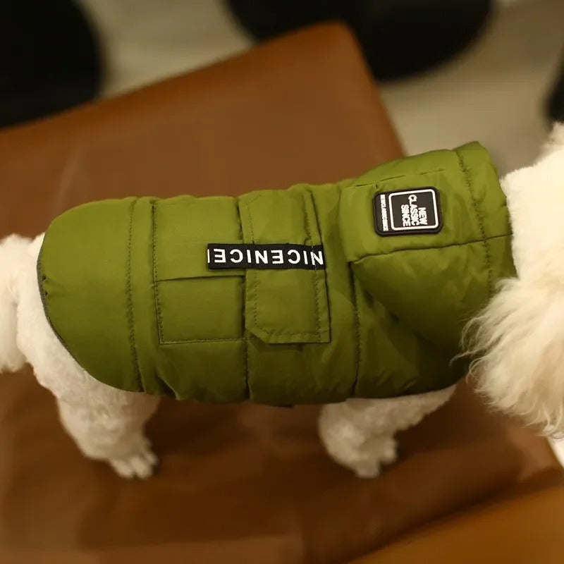 Waterproof  Dog Vest With Harness Warm Jacket for Winter