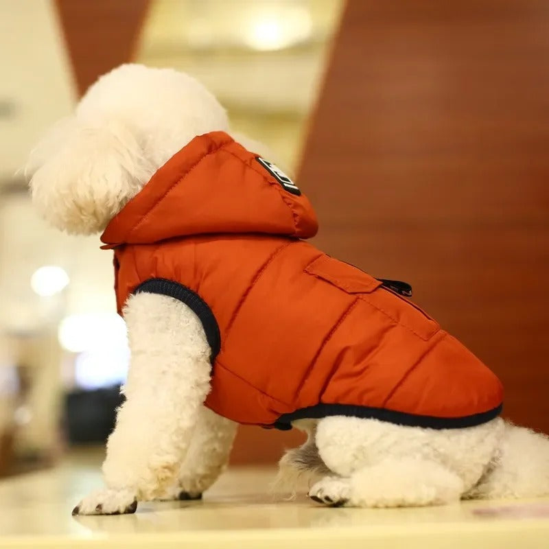 Waterproof  Dog Vest With Harness Warm Jacket for Winter