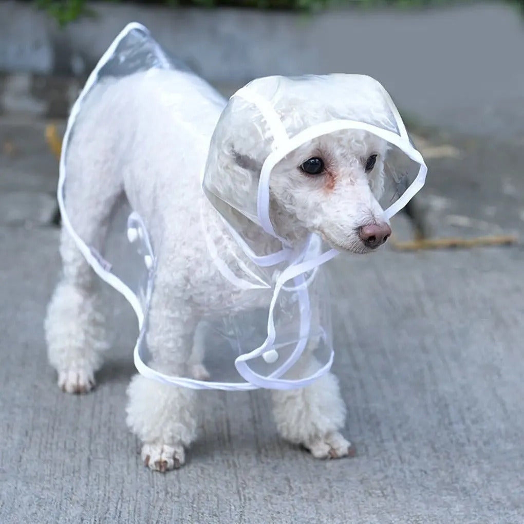 Pet Dog Puppy Transparent Rainwear Raincoat Pet Hooded Waterproof Jacket Clothes Soft Pvc Raincoat Suitable For Dogs Rain