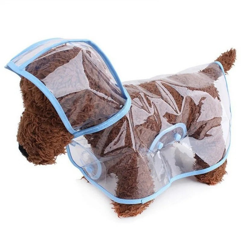 Pet Dog Puppy Transparent Rainwear Raincoat Pet Hooded Waterproof Jacket Clothes Soft Pvc Raincoat Suitable For Dogs Rain