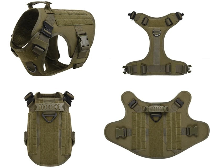 Tactical Military Vest Pet Training Dog Harness and Leash Set For All Breeds Dogs