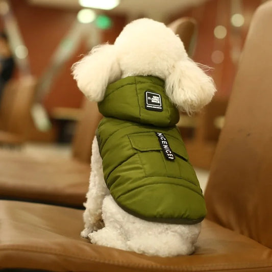 Waterproof  Dog Vest With Harness Warm Jacket for Winter