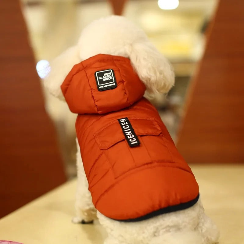 Waterproof  Dog Vest With Harness Warm Jacket for Winter